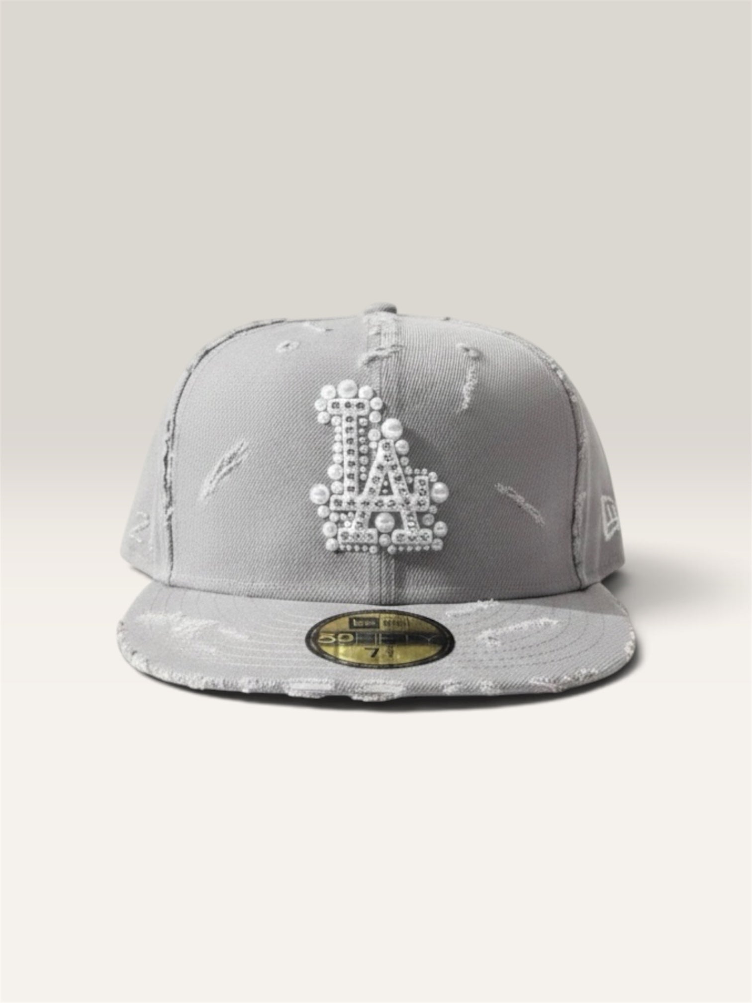 (Pre-Order) Custom New Era Cap (Lightgrey Distressed Diamond Cap)