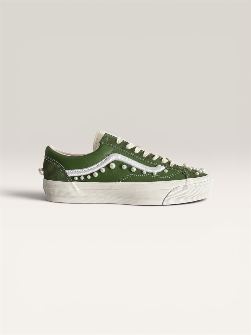 Custom Pearl Vans (Olive Green Pearl Skates)