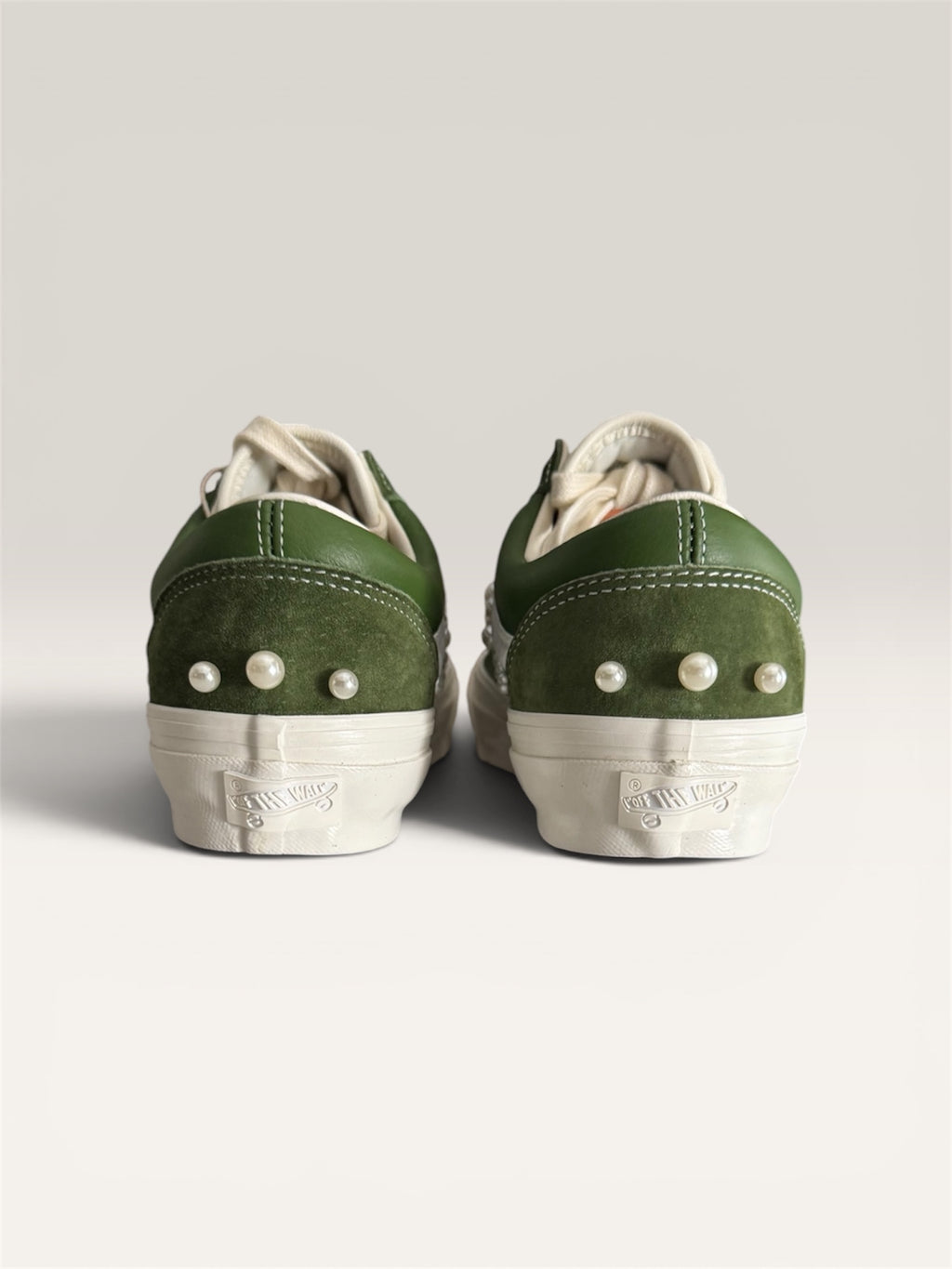 Custom Pearl Vans (Olive Green Pearl Skates)