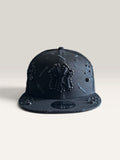 Custom New Era Cap (Black on Black Pearl Distressed Cap)
