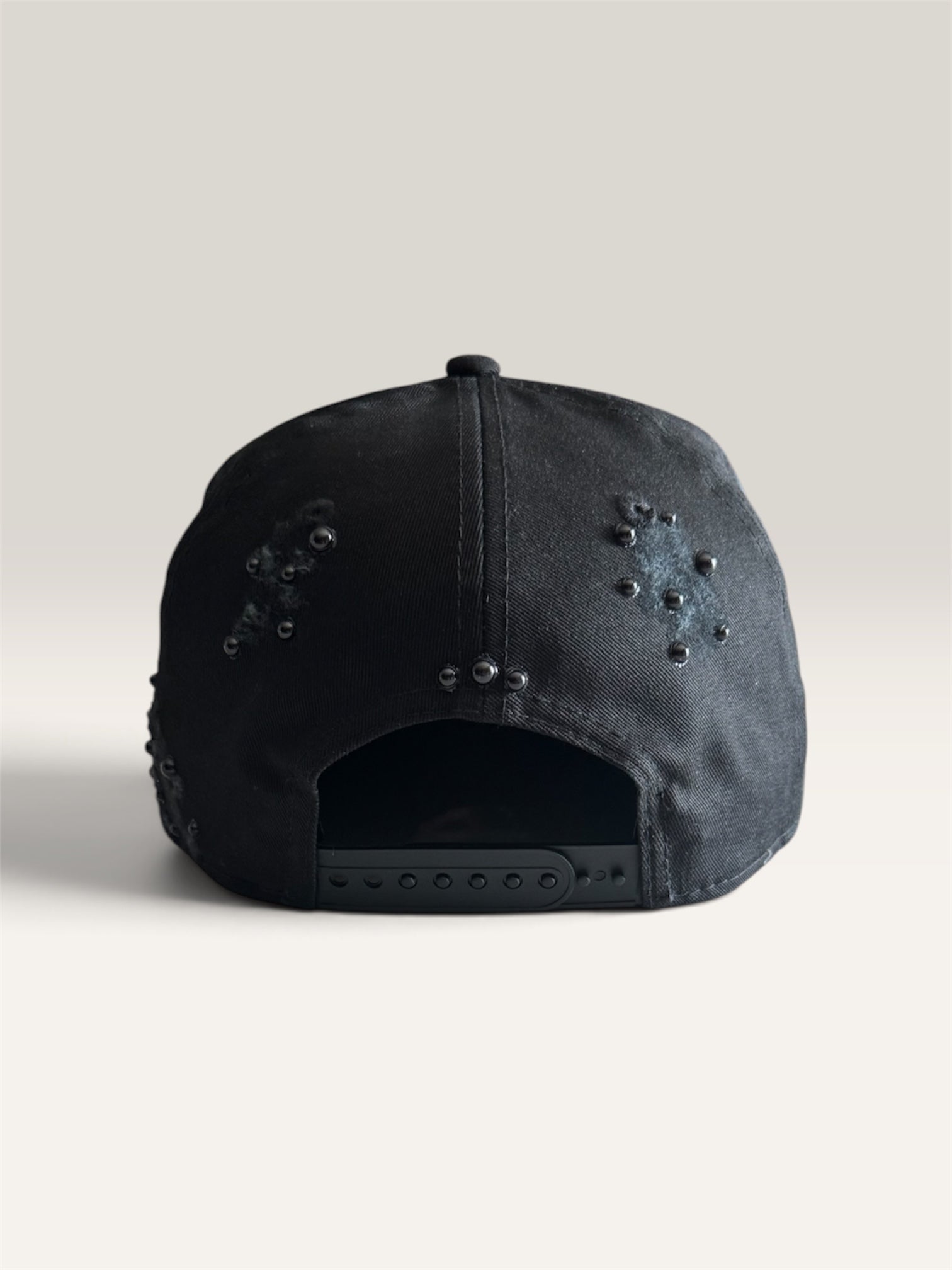 Custom New Era Cap (Black on Black Pearl Distressed Cap)