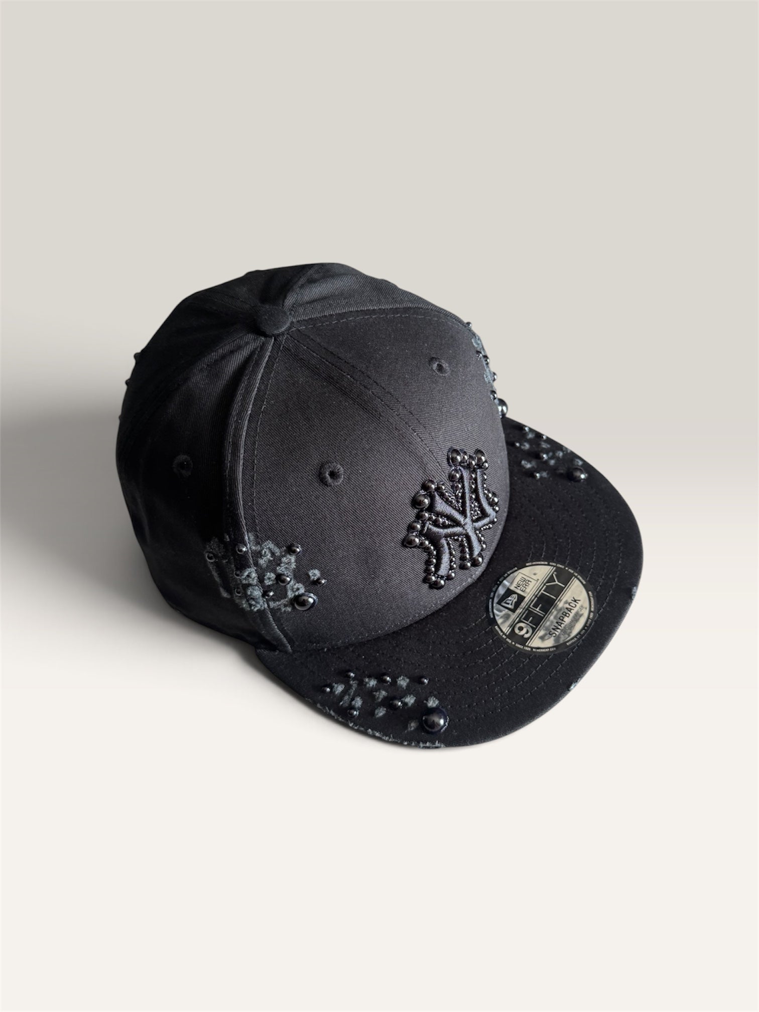 Custom New Era Cap (Black on Black Pearl Cap)