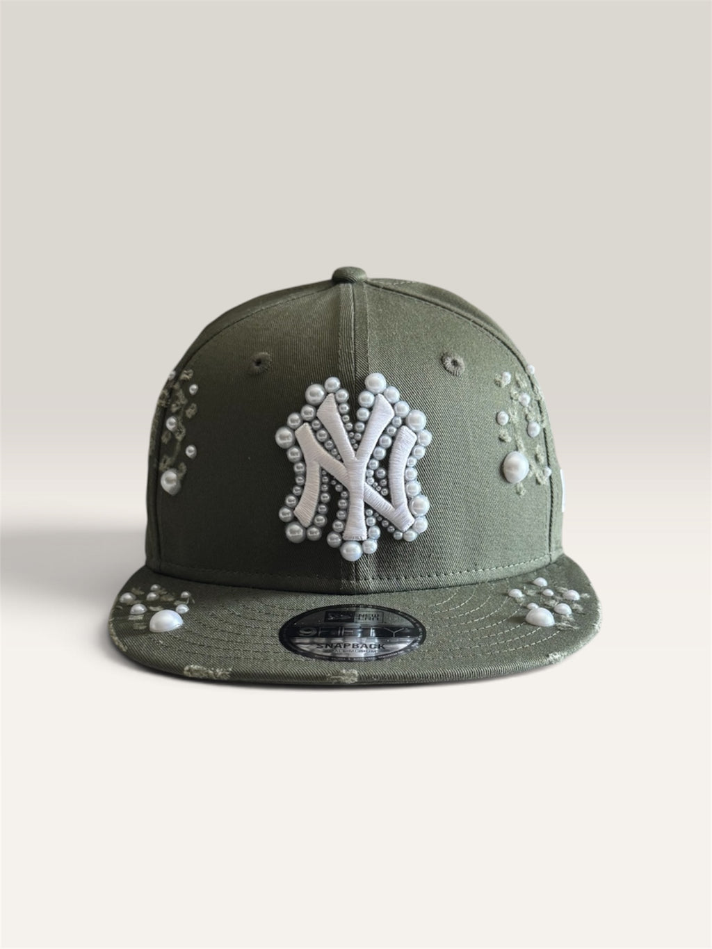 Custom New Era Cap (Olive Green Pearl Cap)