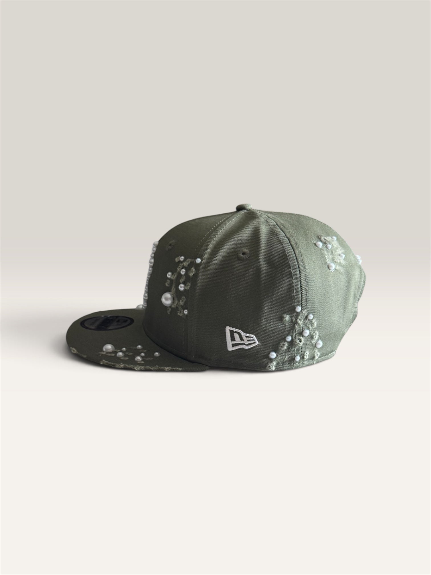 Custom New Era Cap (Olive Green Pearl Cap)