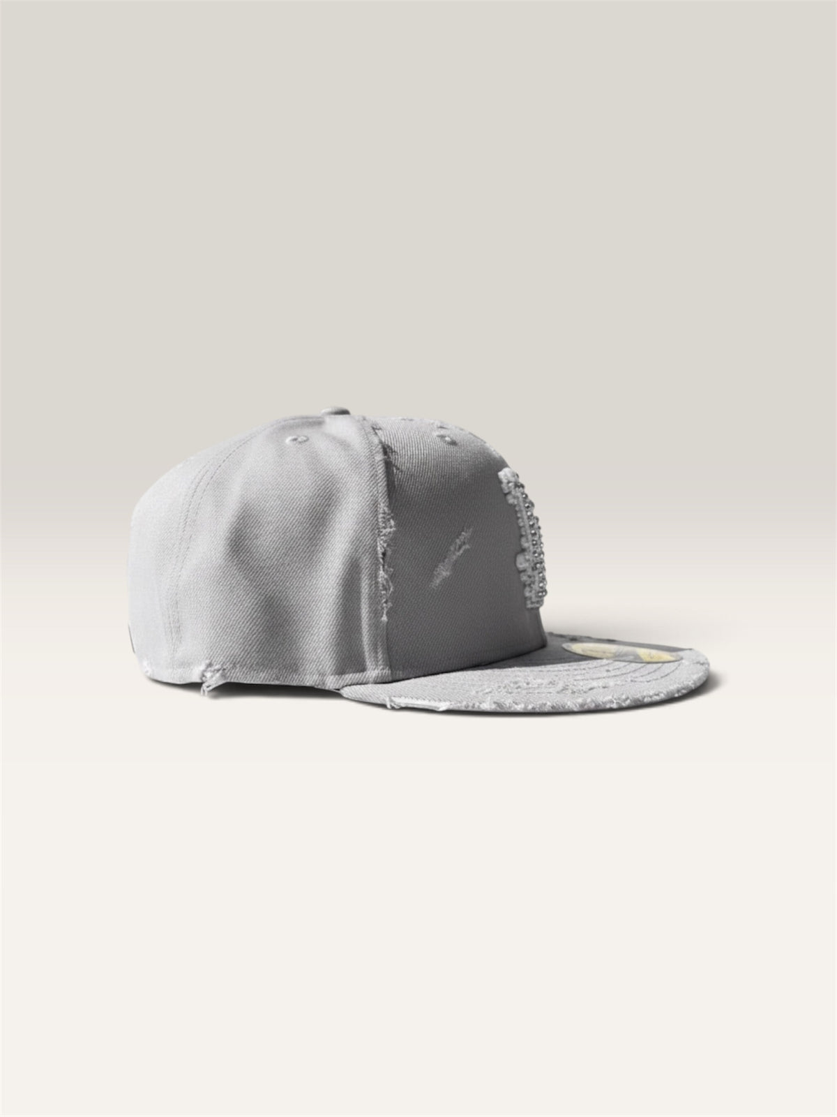 SOSACUSTOMS "Lightgrey Distressed Diamond Cap" – Customized New Era Cap