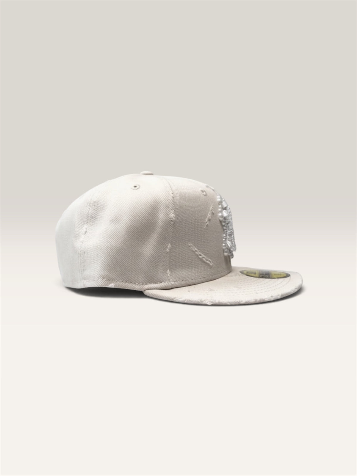 SOSACUSTOMS "Beige Distressed Cap" – Customized New Era Cap