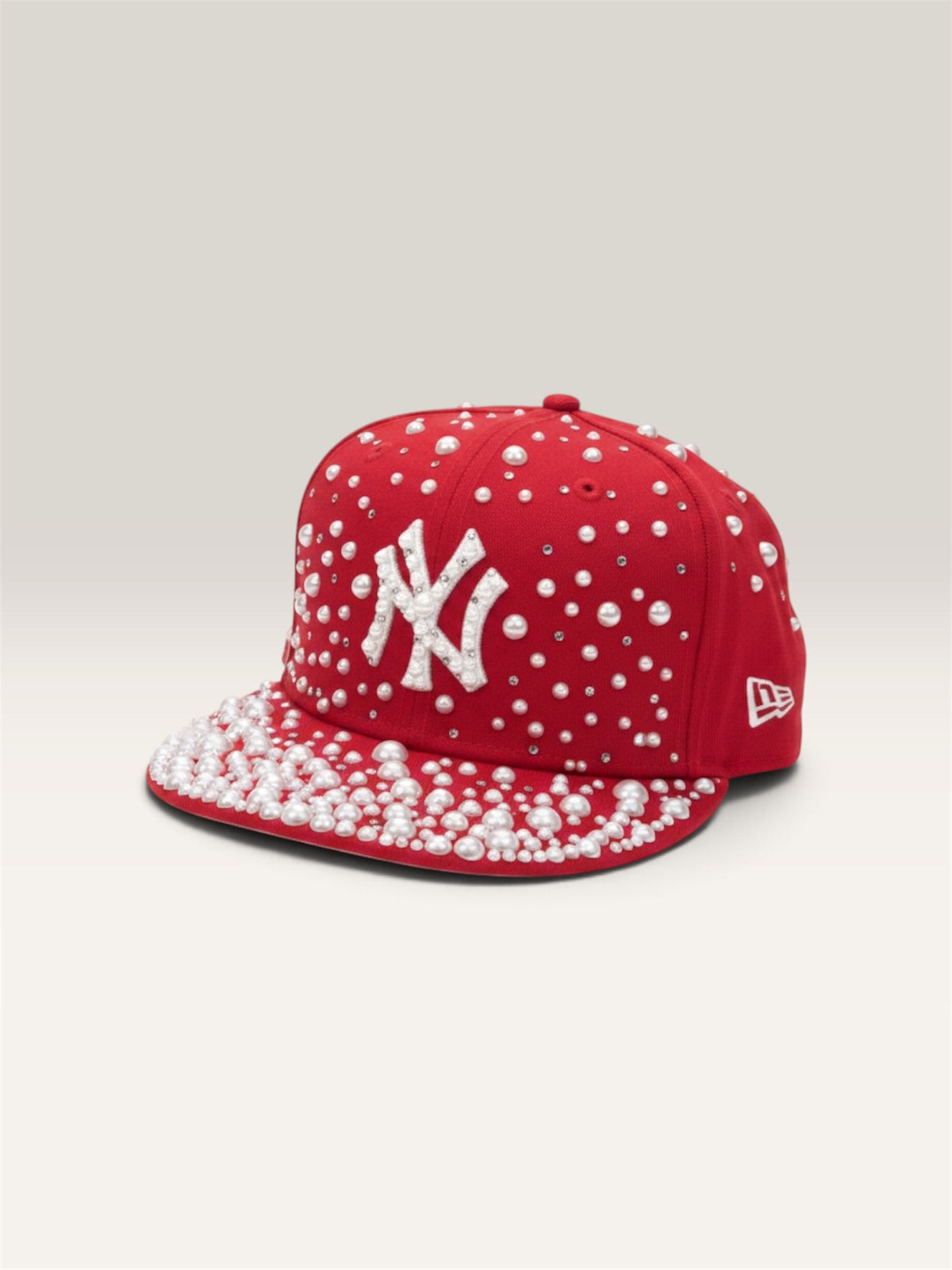 SOSACUSTOMS "Red Presidential Pearl Cap" – Customized New Era Cap